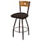 Holland Bar Stool Co 36" Swivel Counter Stool, Brnz Finish, Med Back, Rein Coffee Seat X830 - alternate 1
